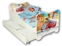 Cool beds Fire truck juniorsäng med låda