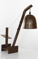 Digg / grävmaskin bordslampa - rostig