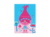 KIDS Barnmatta 95x133 Poppy Trolls