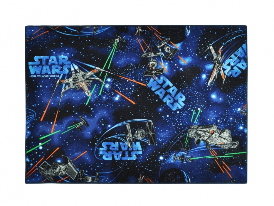 KIDS Barnmatta 95x133 Space Star Wars