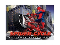 KIDS Matta 95x133 Motorcykel Spiderman