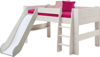 Play & Sleep - Barnsäng - låg loftsäng - med rutschbana